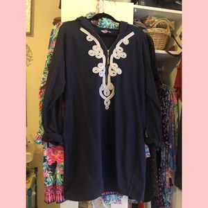 Lilly Pulitzer Navy Popover Dress
